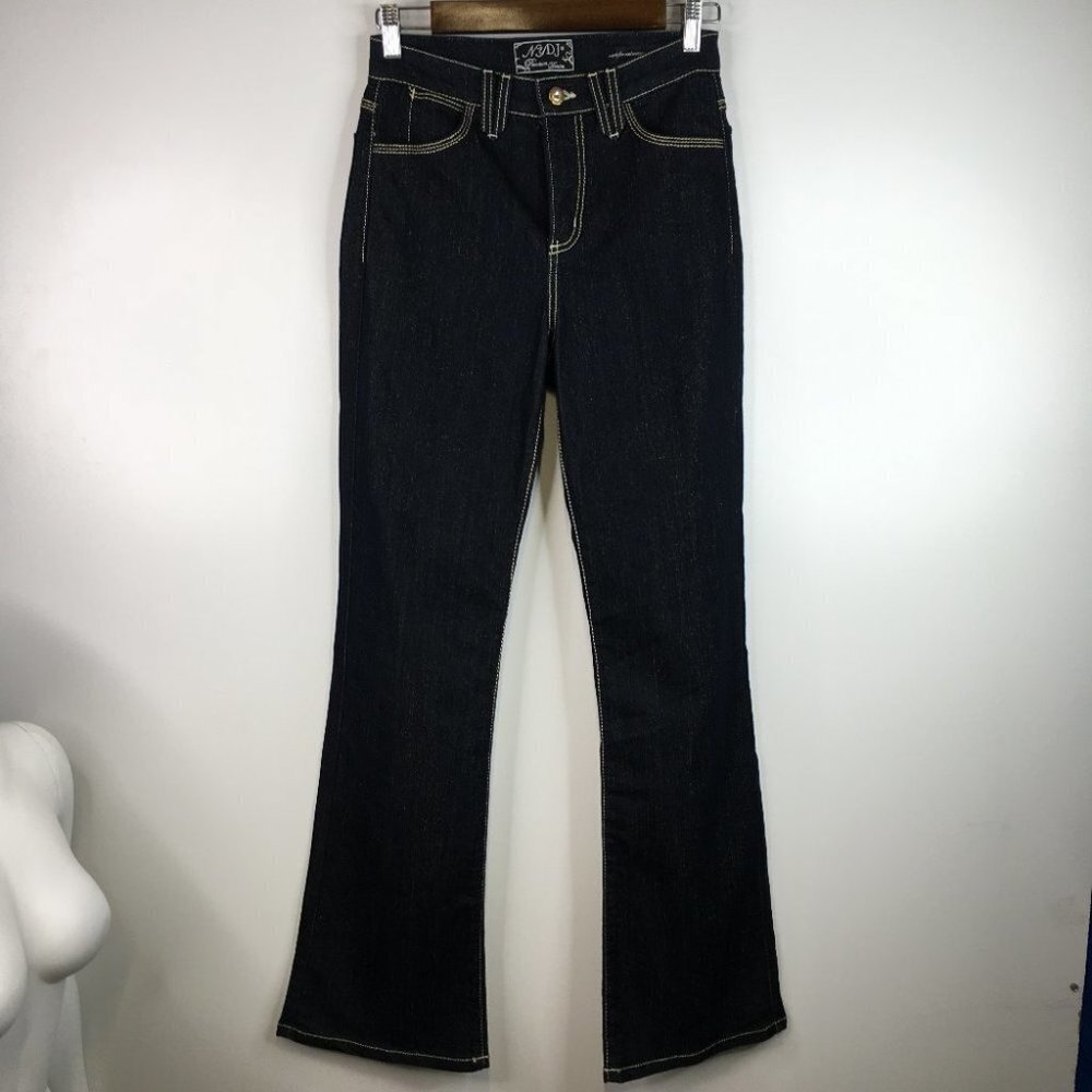 NYDJ Premium Denim Jeans  Style 909 Metallic Golden Accents Size 2